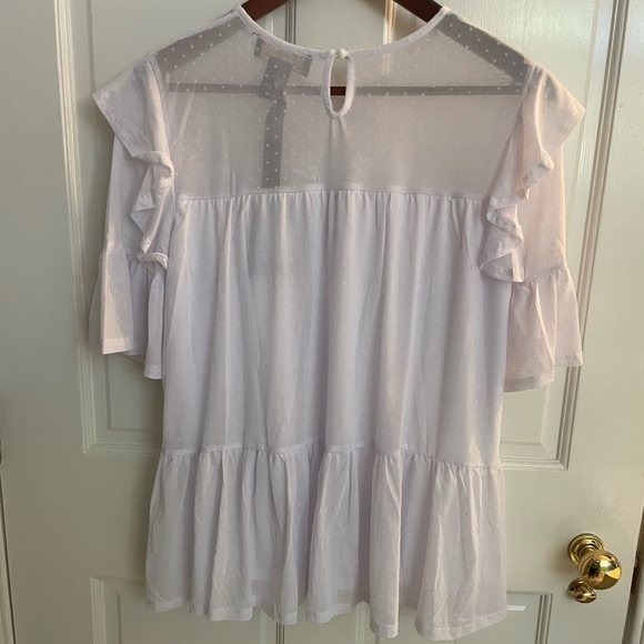 White Ruffle Top - Picture 3 of 4